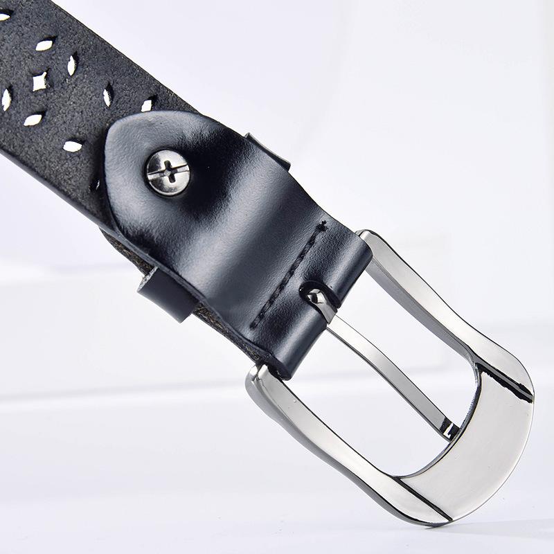 Ladies Belt Leather Hollow Cowhide Belt Fine Decorative Belt