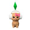 Cute Cat Statue with Headphones 3D Printed Dancing Cat Figurine Modern Home Office Living Room Decor Ornament Cat Gift