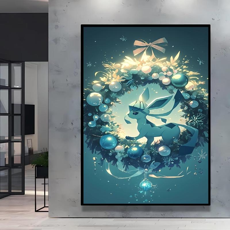 Canvas Wall Art Pokemon Pikachu Poster Prints Cute Cartoon Character Picture Classic Living Room Home Decoration Christmas Gift