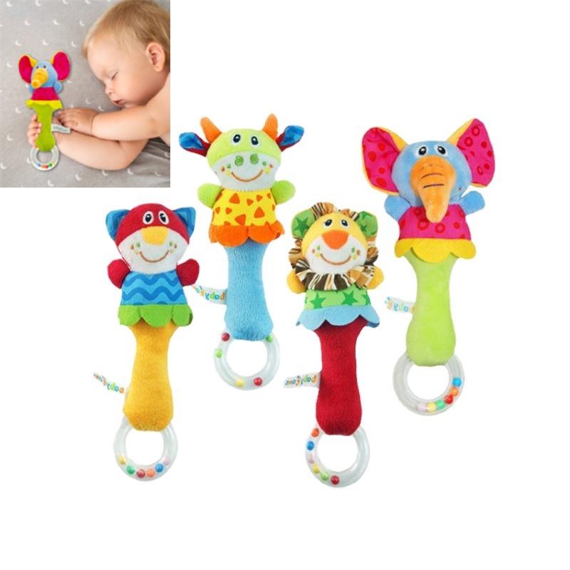 Babyfans Plush Animal Shaker With Colorful Beads Perfect For Sensory Development, Hand-eye Coordination, And Interactive Play