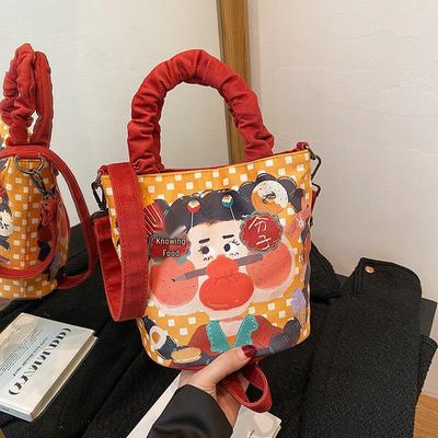 Bolsa de Ombro com Estampa de Desenho Animado: Bolsa Transversal Versátil e na Moda para Mulheres