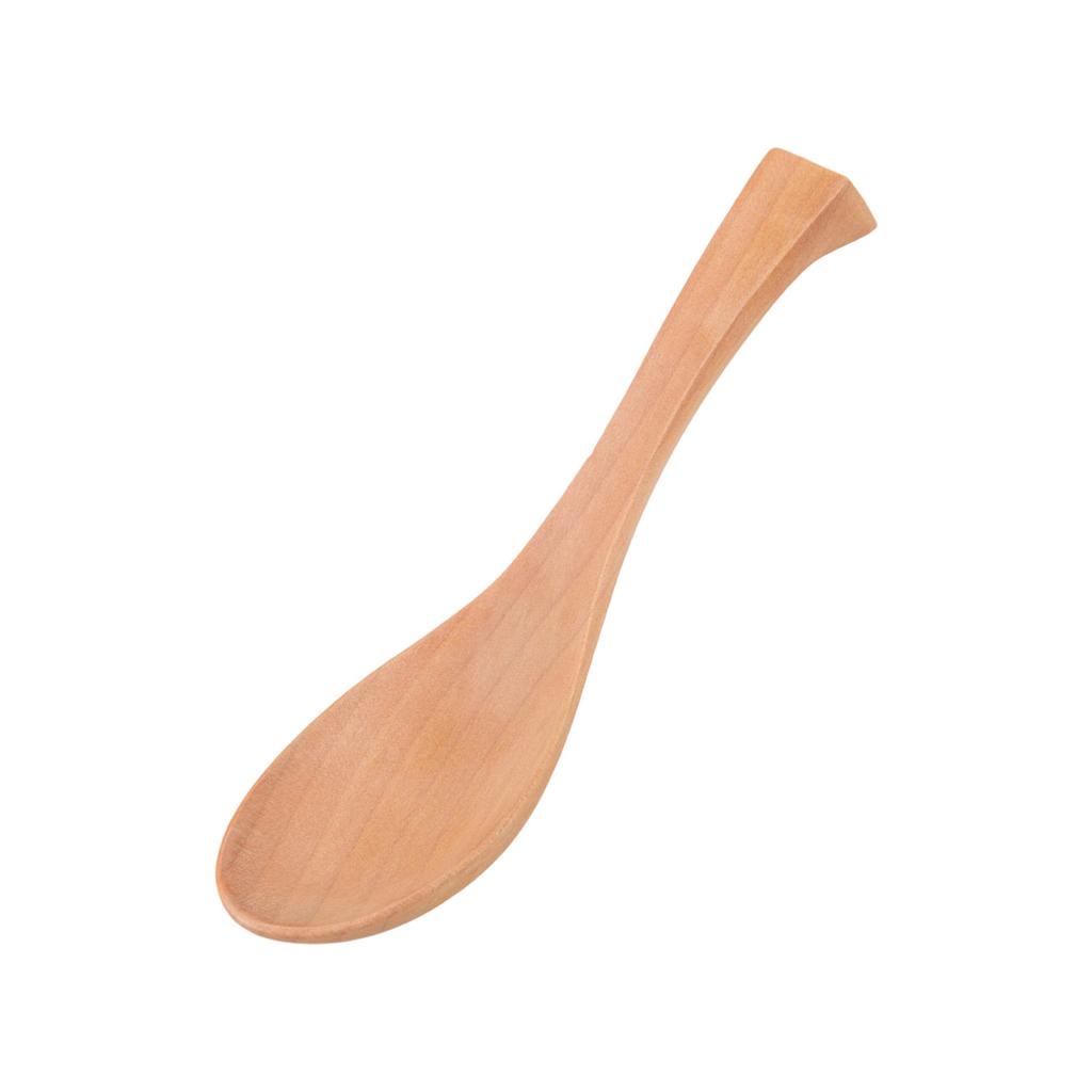 Natural Wooden Rice Spoon with Nonslip Handle Ergonomic Kitchen Utensil For Cooking Serving Heat Resistant Cutlery