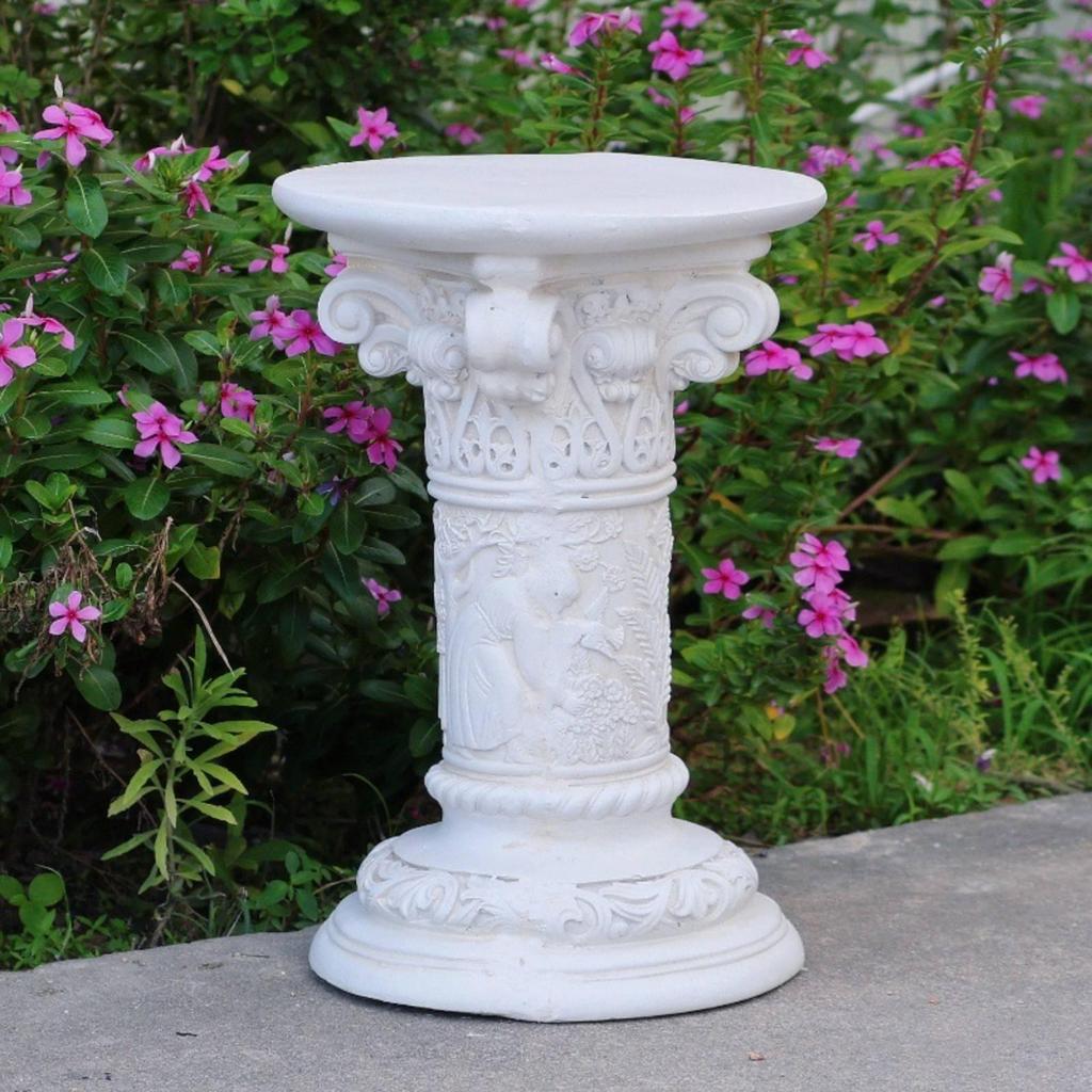 Roman Column Pedestal Freestanding Ornate Stand Vintage Style Classical