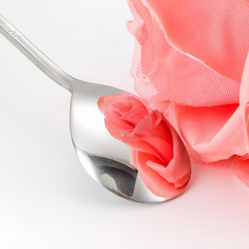 Colorful 304 Stainless Steel Feather Spoon & Fork Set for Desserts and Coffee
