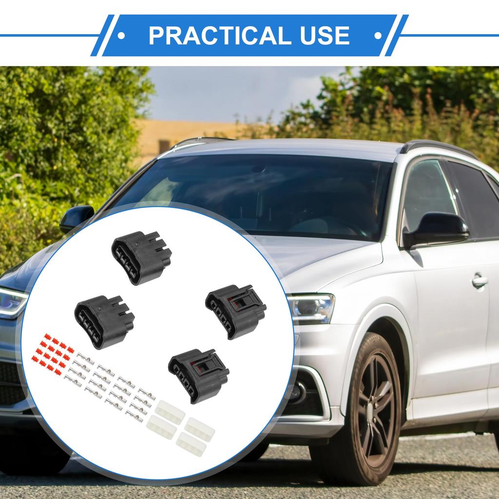 VekAuto Pontiac Compatible Scion Compatible with Toyota 4 Set Connector Plug Clip Kit #9098011885 Plastic Black Copper
