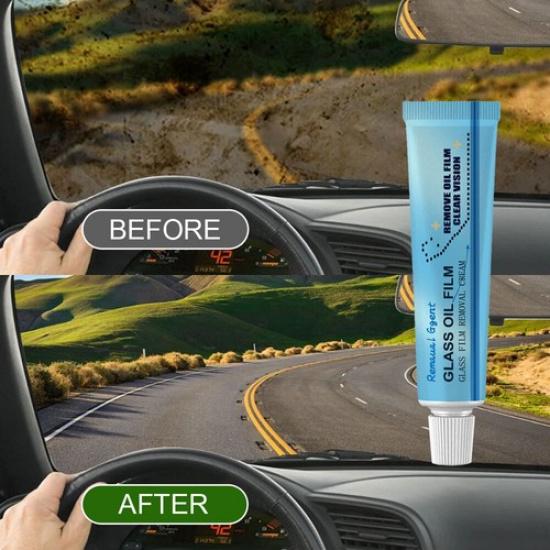 Car Glass Oil Film Removal Cleaner Cream Paste Set Windshield Water Spot Remover