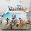 Hot Luxury Style Galaxy Deer Bedding Western Animal Bedspread Set 3D Pet Cats,horses Duvet Cover Sets Dropshipping Customized