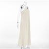 Elegant Cotton Lined Slip Dress Women Solid Color Tube Sleeveless Long Dresses Female 2025 Spring Summer Fashion Lady Beach Dress