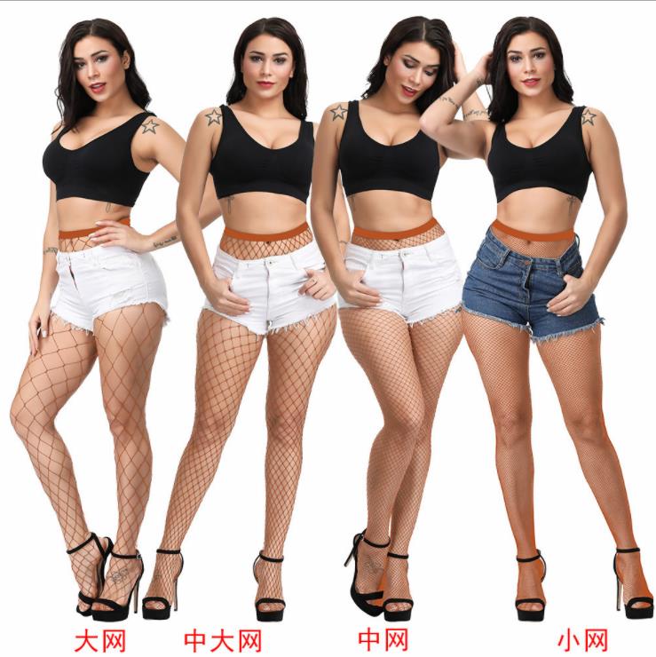 Women Fishnet Sexy Stockings Multicolor Plus Size Pantyhose Colored Mesh Red Fishnets Tights Anti Hook Nylon Panty