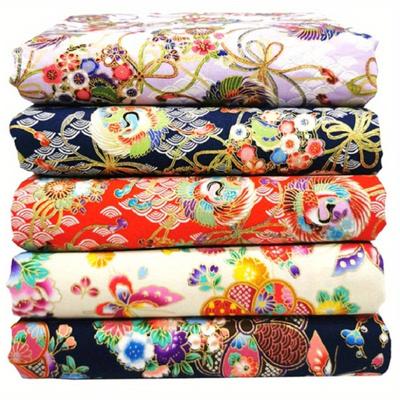 1 adet Japon Tarzı Pamuk Tang Tarzı Dikiş Kumaş Pamuk Döşemelik Kumaş DIY Patchwork El Dikiş Malzemesi 50*145 cm
