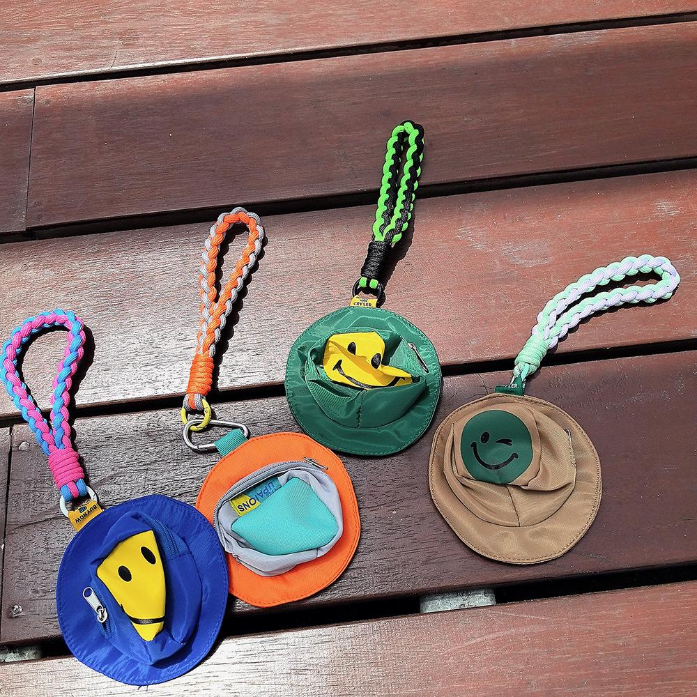 2-Piece Set: Coin Purse & Mobile Phone Anti-Lost Lanyard, Smiley Backpack Pendant, Keychain Accessories