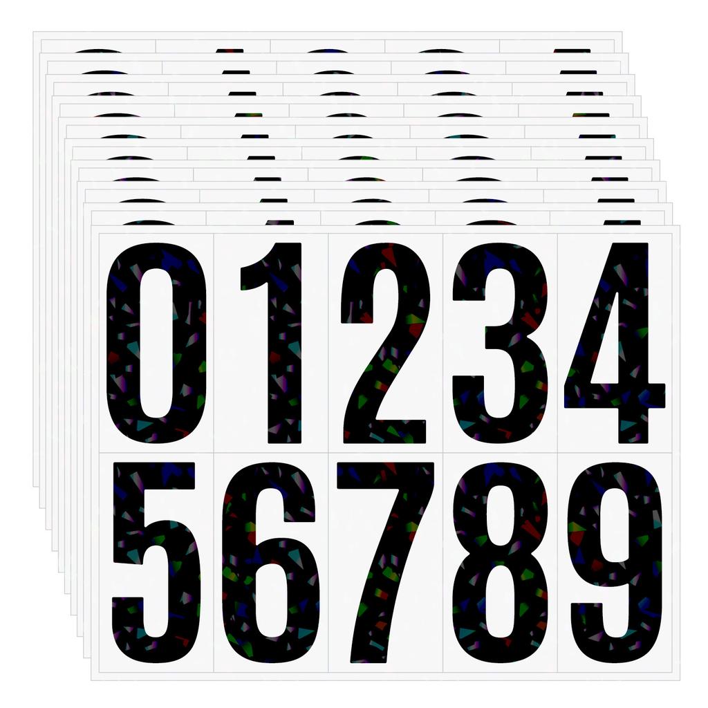 3-inch Letter Sticker Flash Easy To Identify Mailbox Door Number Classification Identification Number Sticker