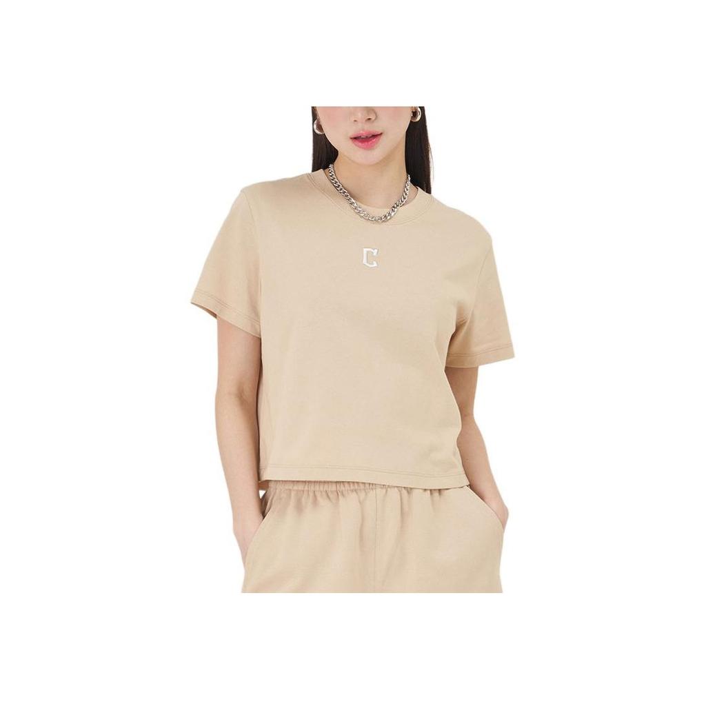 New MLB T Shirt Women's Light Beige 3FTSB0443-45BGL