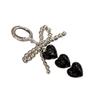 Lovely Beaded Bowknot Heart Keychain Pendant Bag Phone Pendant Women Backpack Handbag Charm Lovely Hangings Decoration