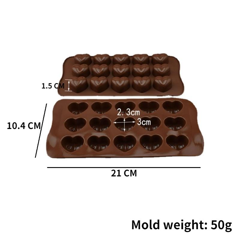 Love Mold Silicone Baking Accessories DIY Chocolate Candy Molds Fudge Cupcake Decorating Supplies Baking Tools Cake Molds