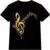 Music Note T-Shirt Treble Clef Musical Lover Gift Colourful Vintage Graphic Tee