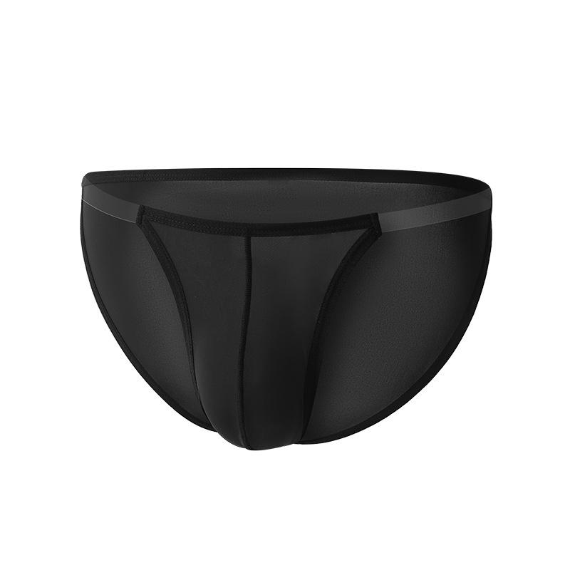 Men's Sheer Ice Silk Low-Waist Briefs - Summer Breathable Sporty Underwear
