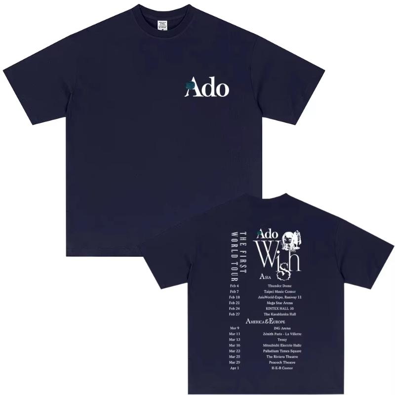 Hot Sale Ado World Tour 2026 Hibana Tshirt Unisex Unisex Fashion Oversized T Shirts Unisexs Casual Cotton Vintage Short Sleeve Tshirt