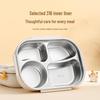 316 Stainless Steel Insulated Bento Lunch Box for First-Grade Girls, Four Compartments, Perfect for School.