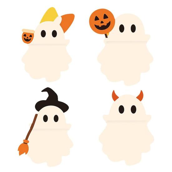 

Yousheng Хэллоуин Призрак Тайна Друг для телефона Наклейка Призрак Топпер для телефона Милая Мини-фигурка для телефона Сюрприз-игрушка для Смартфона Стол 4pcs