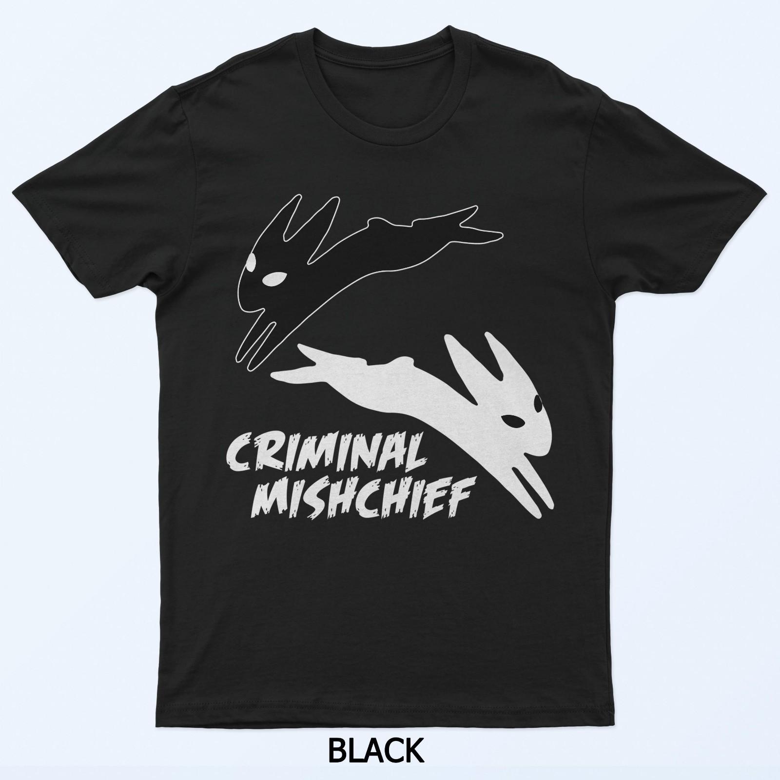 Criminal Mischief Rabbit Black And White T-Shirt 2XL