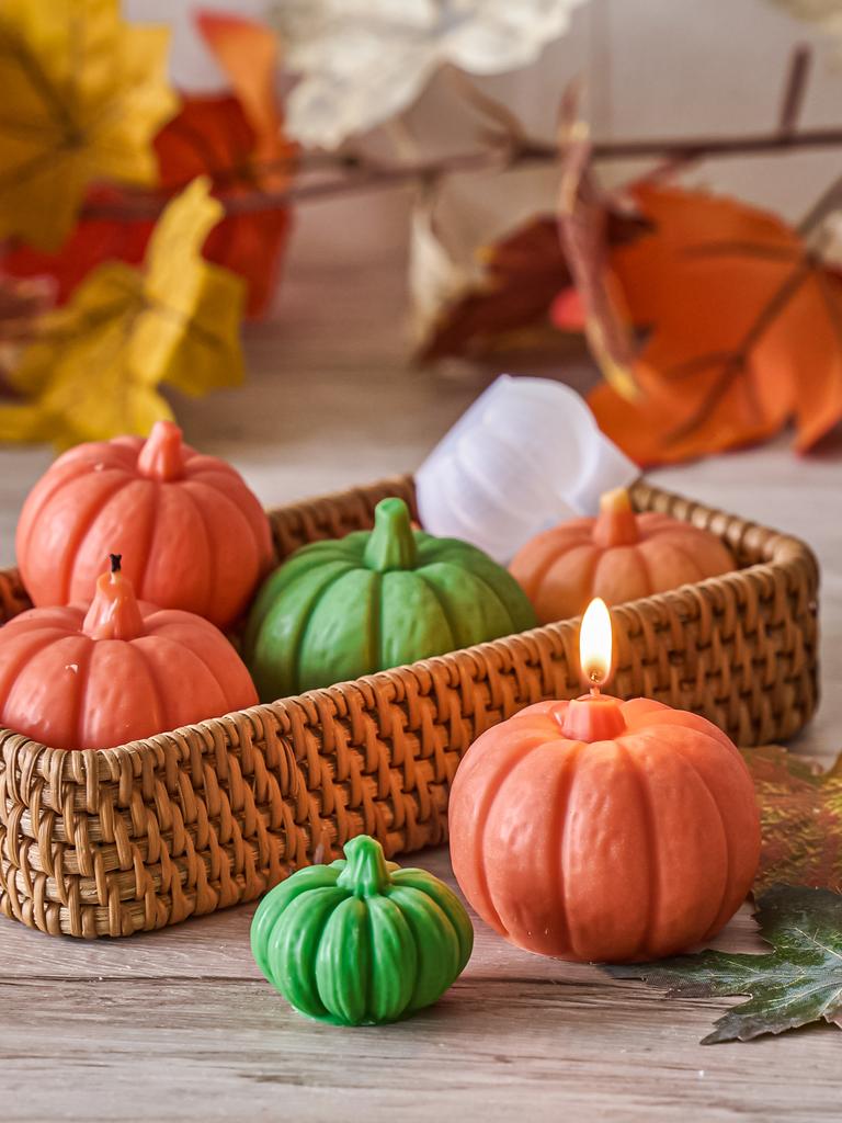 Halloween Pumpkin Silicone Mold DIY Aromatherapy Candles Ornaments Mould Handmade Soap Making Resin Plaster Crafts Casting