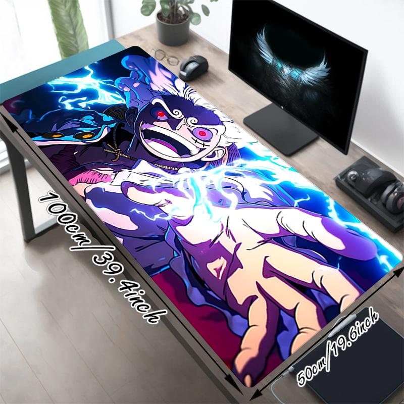 1Pc Electricity Power Battle Gaming Mouse Pad Keyboard Desk Mat Non-slip Rubber Lock Edge Waterproof Computer Mousepad for Office Home Decor Y135