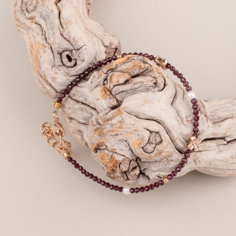 AUGUST ALICE Purple Spinel-Cut Flower Crystal Bracelet