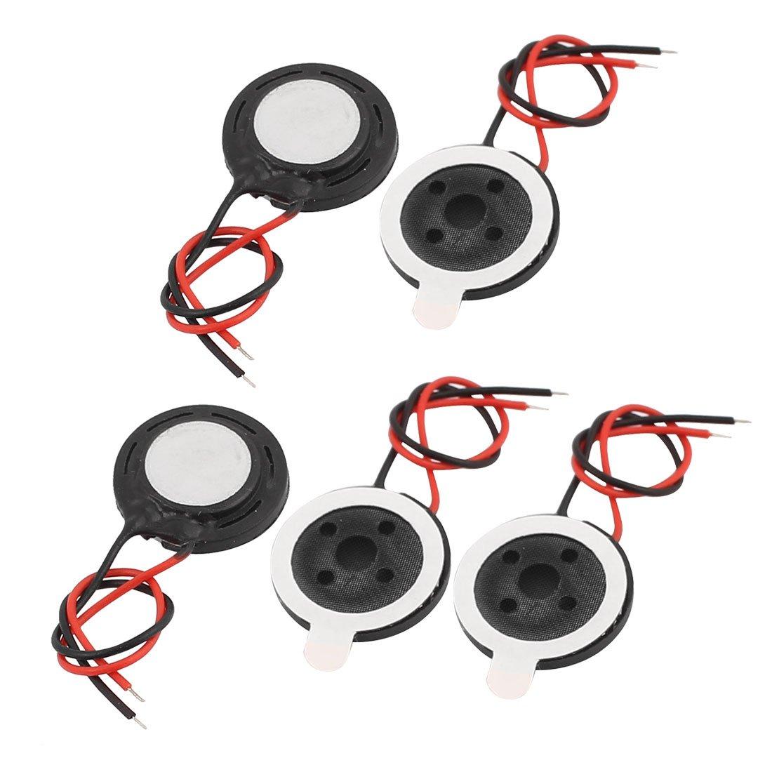

uxcell Magnetic Mini Media 8OHM 13mm Speakers, Built-in Speakers, Ann, 2-Wire Audio, 0.5W, Diameter, 5-Pack