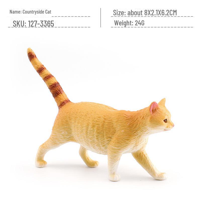Seashell Cat Figurine: Realistic Kitten Toy Model