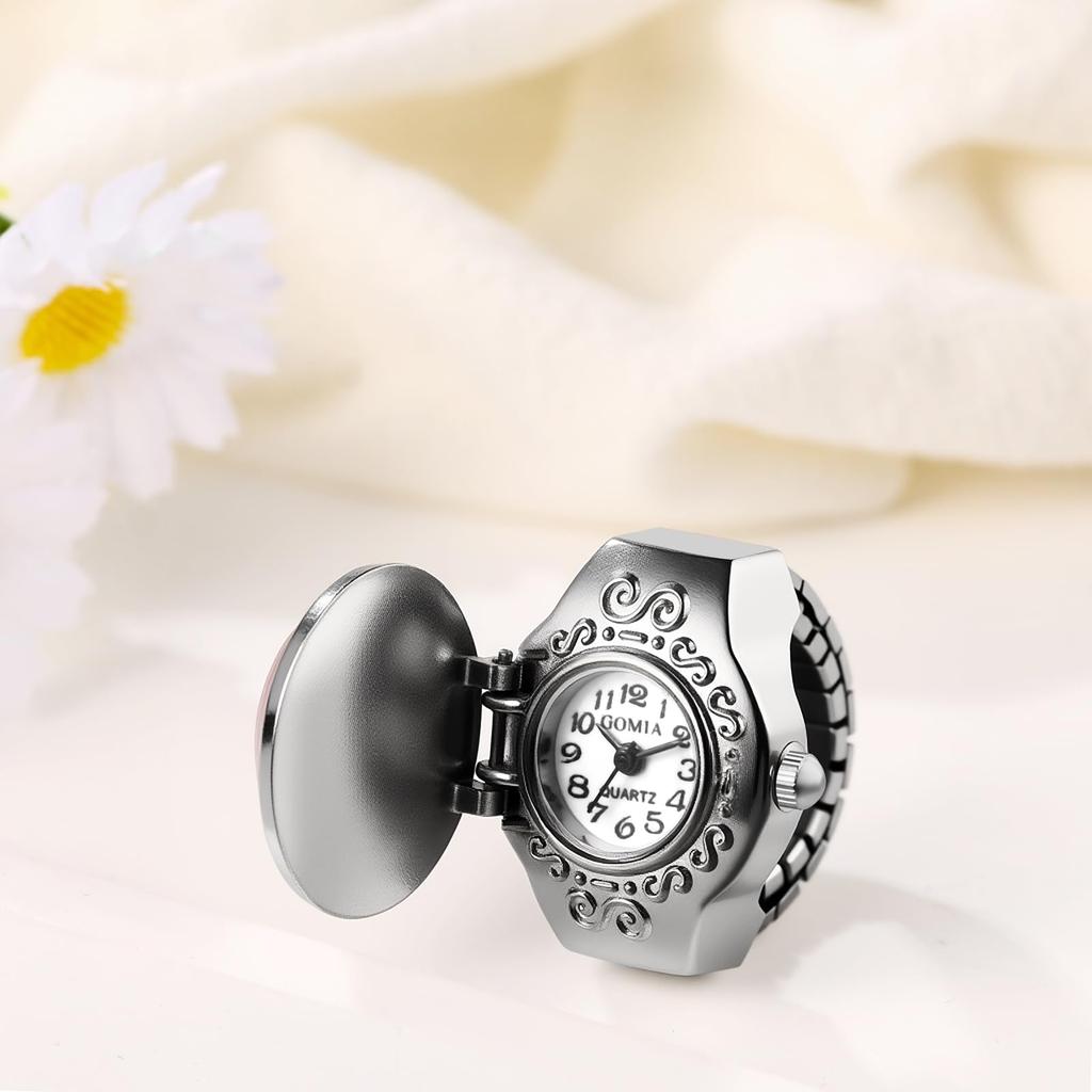 Cute and Stylish Women's Ring Watch: Stainless Steel Ring, One Size Fits Most, Quartz Movement, Fashion Accessory - Perfect Gift for Birthdays,