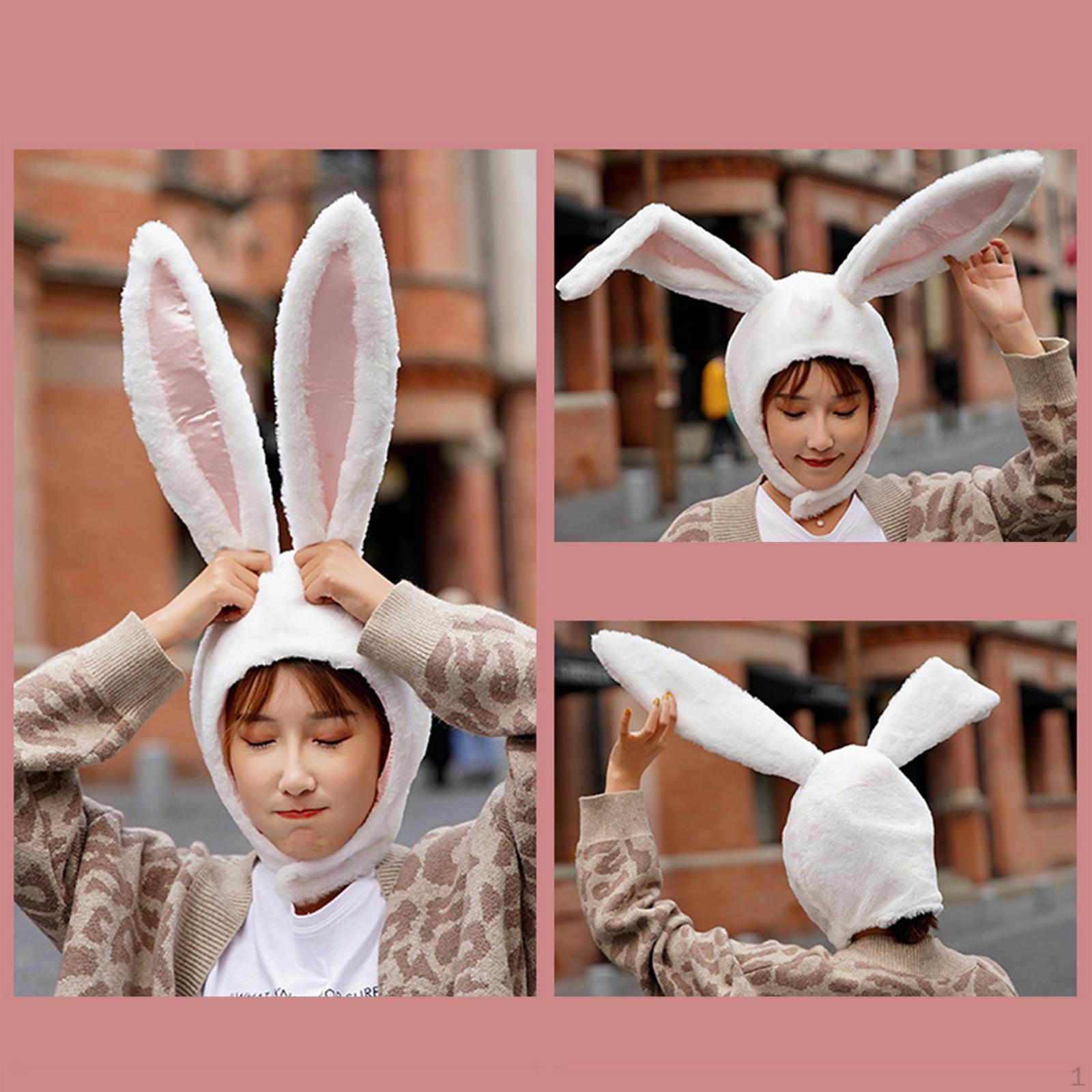 

Капелюх-вушка Костюм для косплею Хеллоуїн Вушка кролика Фотоаксесуари білий