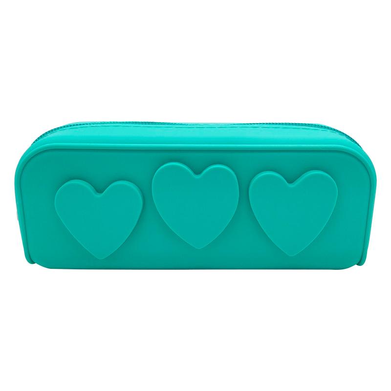 Love-themed Silicone Pen Case  Beauty Storage Bag Stationery Box  Outdoor Leisure & Travel Storage Bag