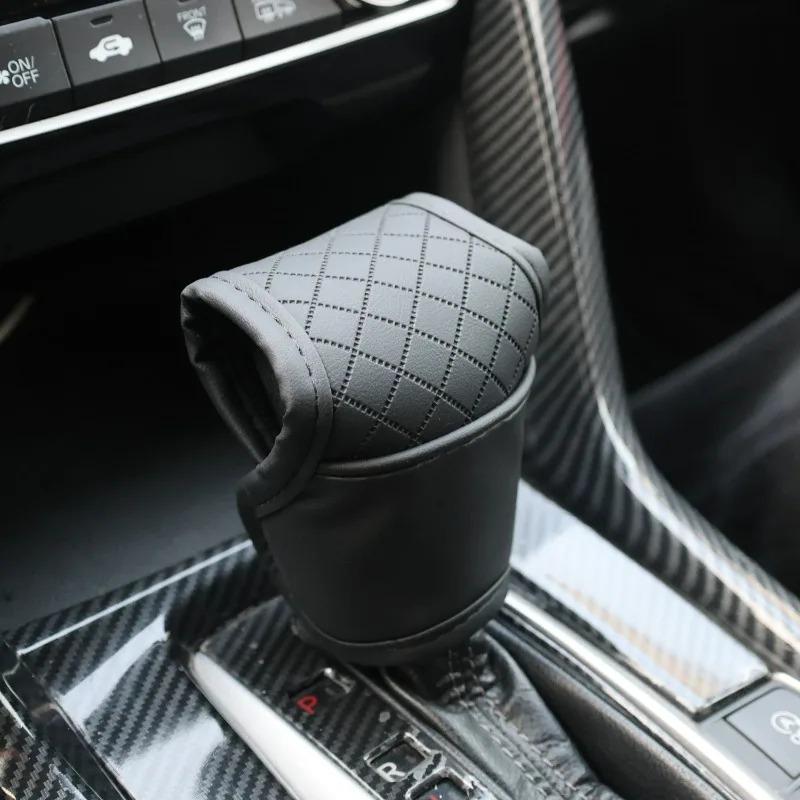 Leder Schalthebelmanschette Automatikgetriebe Seitenwählhebelabdeckung Reparatur abgenutzter Schalthebelmanschetten DIY Auto Innenraum für Auto SUV/LKW
