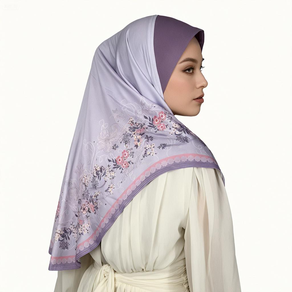 Malaysia Women Print Hijabs Shawl Arab Head Wrap Bonnet Long Scarf Scarves