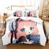 SPY×FAMILY Anime Bedding Set Anya Forger Quilt Cover Single Double Size With Pillowcase Boys Girls Bedspread