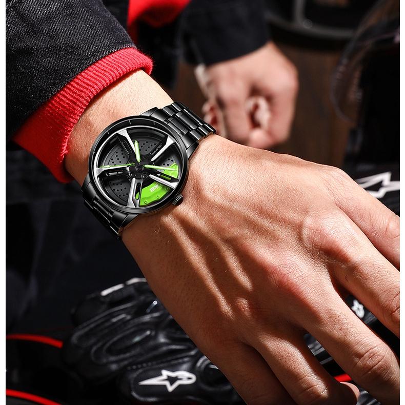SVJ Men's Watch Car Wheel Modified Rs7 Men's Watch Hydraulic Three-dimensional Hollow Quartz Watch