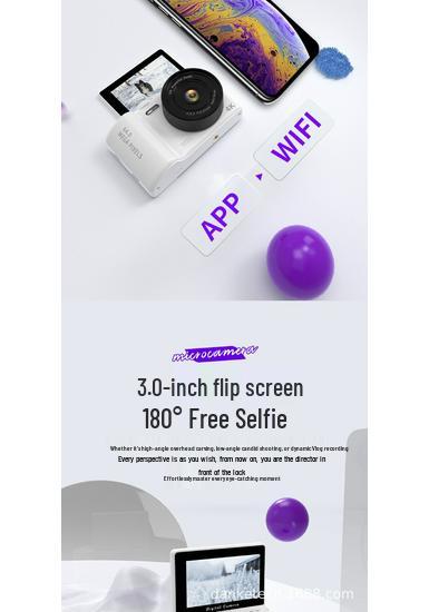 HD Retro Mirrorless CCD Flip Screen Camera for Students & Vloggers
