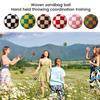 6 Piece Set Woven Patterned Handheld Bean Bags for Toss and Catch Coordination Training Soccer Style Balls