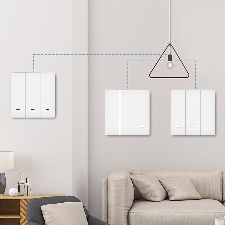 Tuya Wi-Fi Smart Rocker Switch: Universal Single/Double/Triple Gang, Mobile App & Voice Control Compatible. 1-Gang White