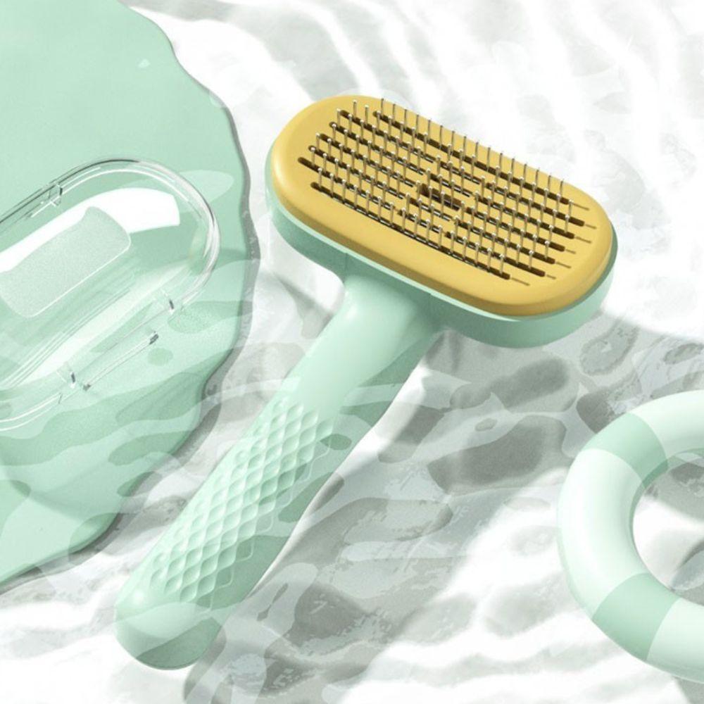 Self-Cleaning Pet Needle Comb Stainless Steel Dog Hair Remover Pet Massage Comb Bath