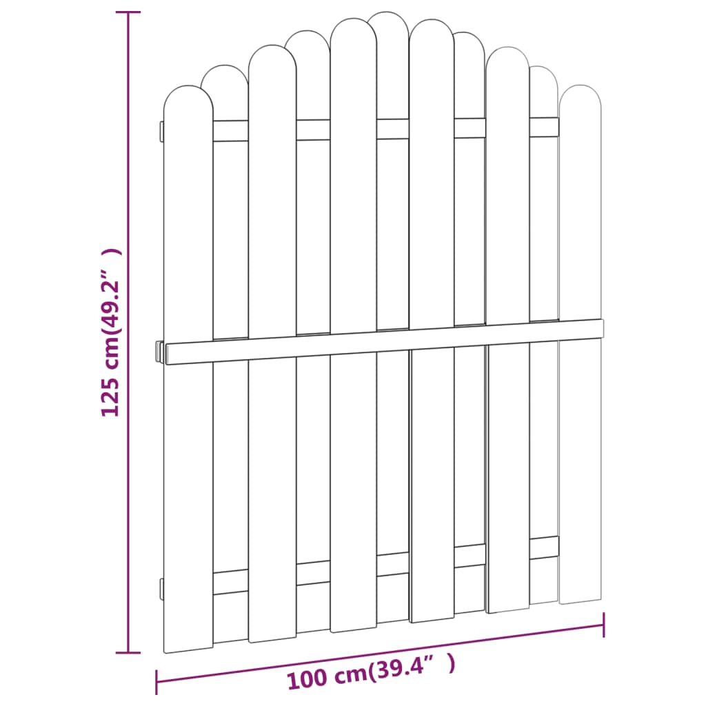 Garden Gate Pressure Treated Pine Wood 100 X 125 Cm