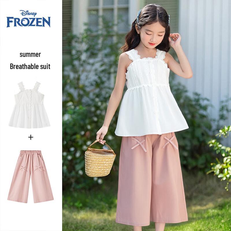 

Disney Girls Summer Sleeveless Ruffle Top & Wide-Leg Pants Set 110