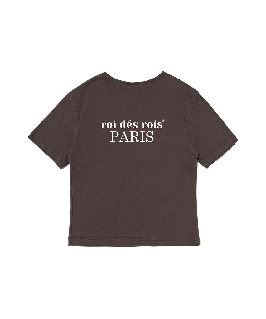 ROIDESROIS Origin Paris Crop Short Sleeve T-Shirt (Brown)