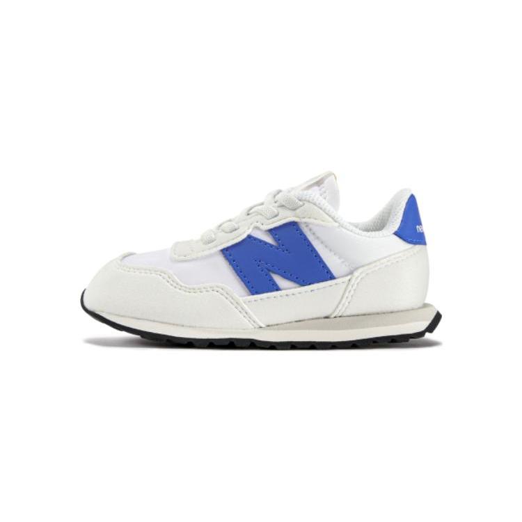 New Balance NB 237 Cushioned Slip-Resistant Low-Top Running Shoes White Blue Infant And Toddler
