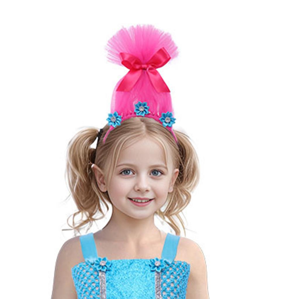 Trolls Poppy Headbands Cosplay Doll Headwear Hairbands Headwear Makeup Washing Face Hairbands Birthday Party