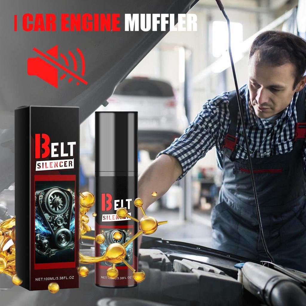 Belt Noise Spray 100ml Prolongs Belt Life Engine Belt Spray-On Dressing Noise Lubrication Protection Friction Reducer