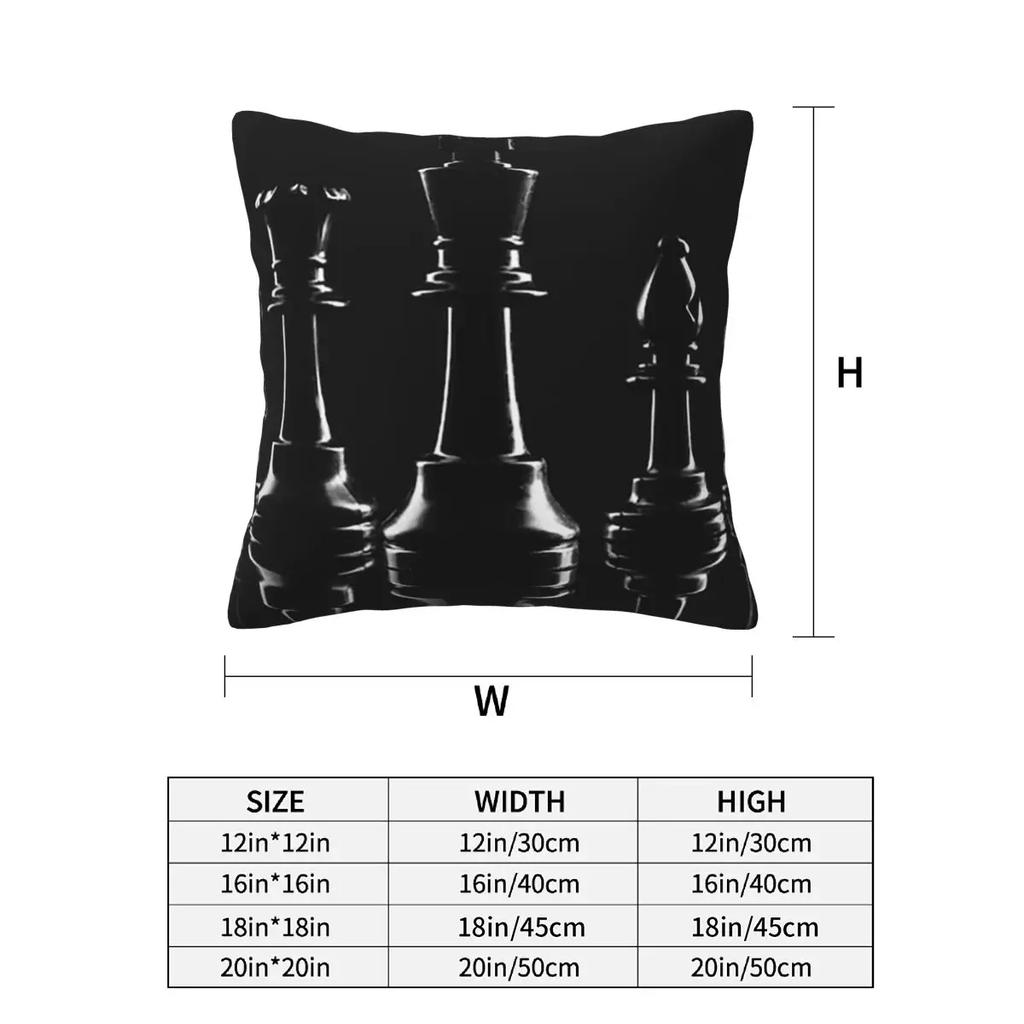 Black King Chess The-Chessboard 9 2 Pcs Square Pillowcase Pillow Cover Cushion Decor Comfort Throw Pillow For Home Car
