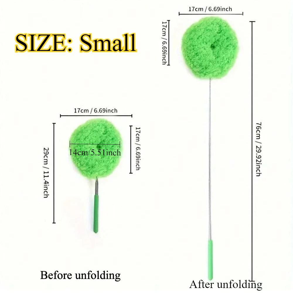 Mikrofaser-Staubwedel für Deckenventilatoren lässt sich bis zu einer wiederverwendbaren und saubereren Staubbürste mit langem Griff für müheloses Reinigen ausziehen