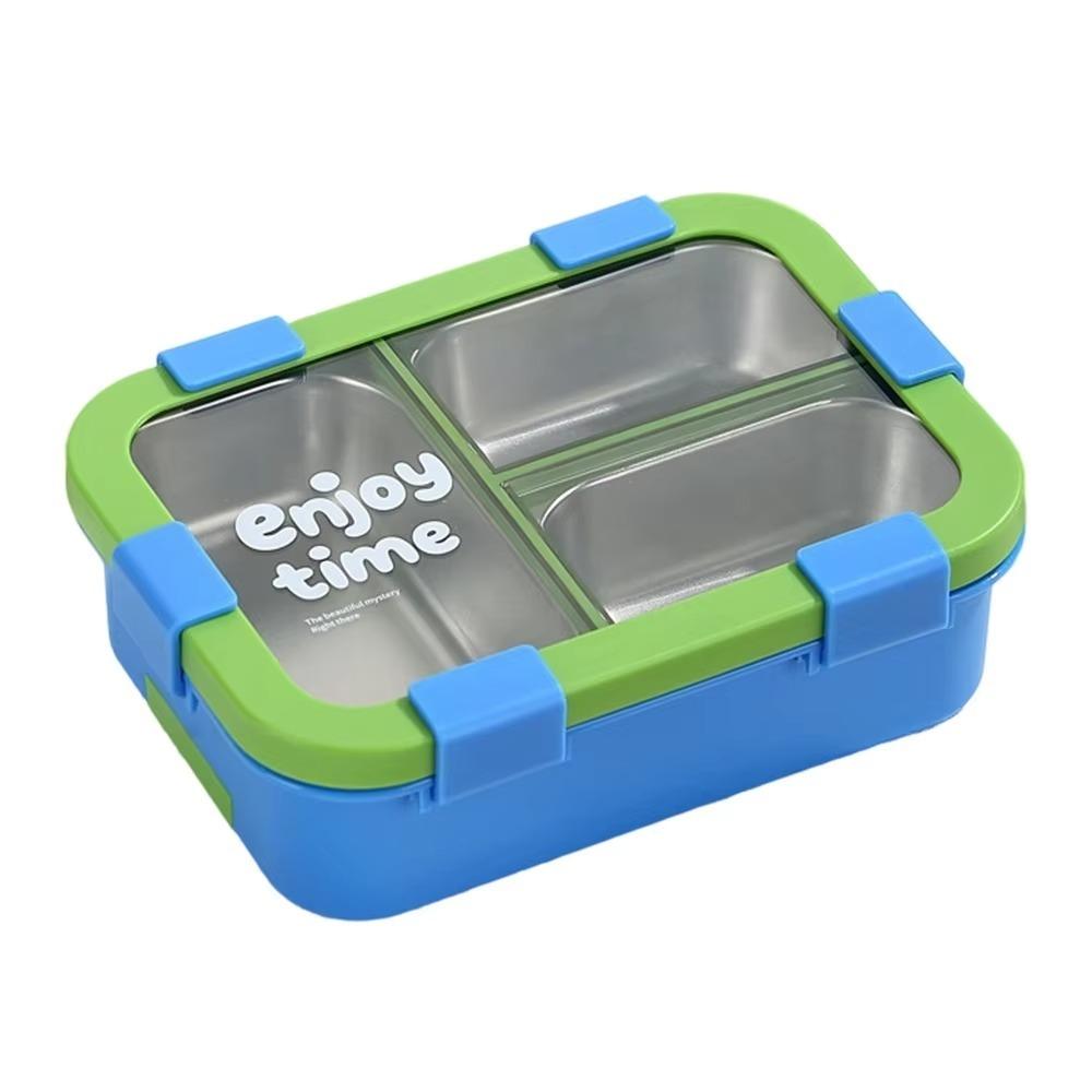 Leak-proof Divided Compartments Insulated Lunch Box Sealed Lid Food Container School Lunch